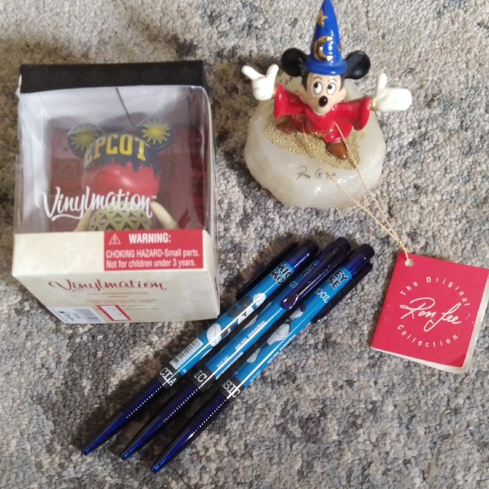 Ron Lee Disney Mickey Mouse Sorcerer Apprentice Figurine+Epcot 40th Vinylmation